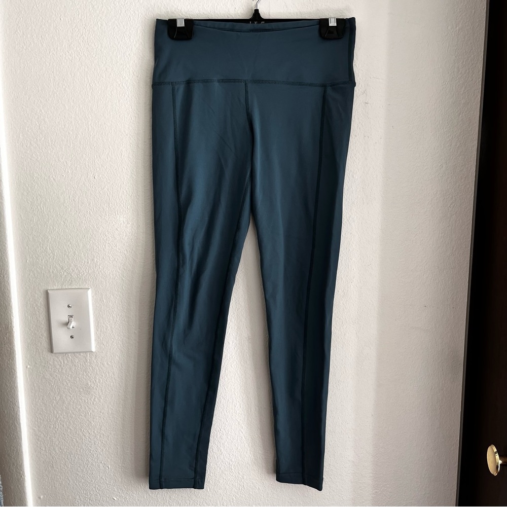 Oiselle Women’s Teal Blue Leggings Size 6 Workout Running Stretch Athletic